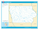 Карта рек и озер Айовы