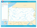 Карта рек и озер Пенсильвании