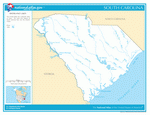Карта рек и озер Южной Каролины
