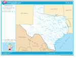 Карта рек и озер Техаса