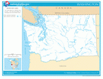 Карта рек и озер Вашингтона
