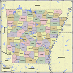 Карта деления Арканзаса