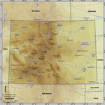 Карта рельефа Колорадо