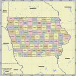 Карта деления Айовы