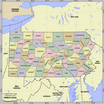 Карта деления Пенсильвании