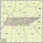 Карта деления Теннесси