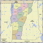 Карта деления Вермонта