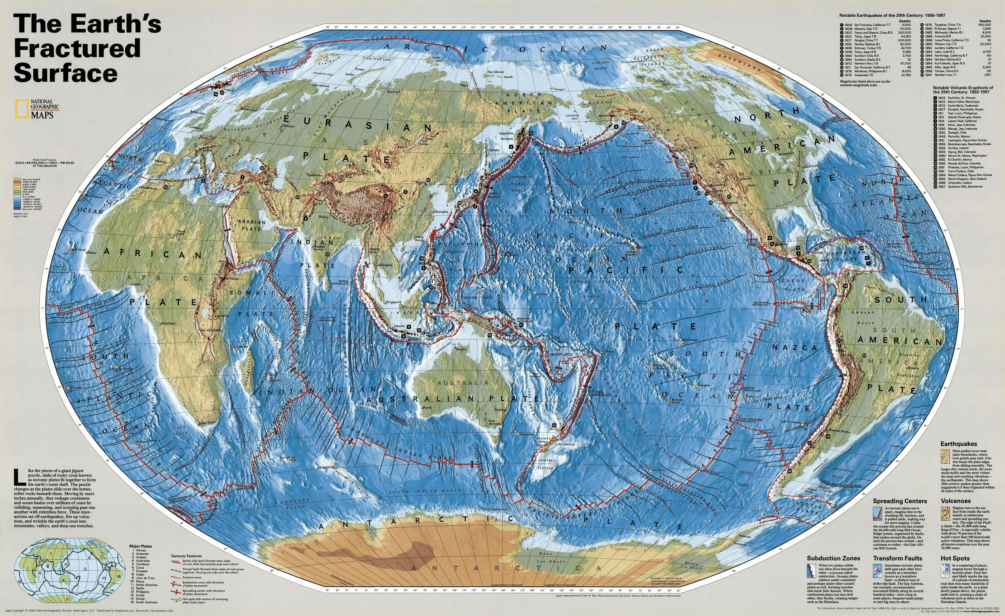 Карта тектонических разломов Земли — Planetolog.ru